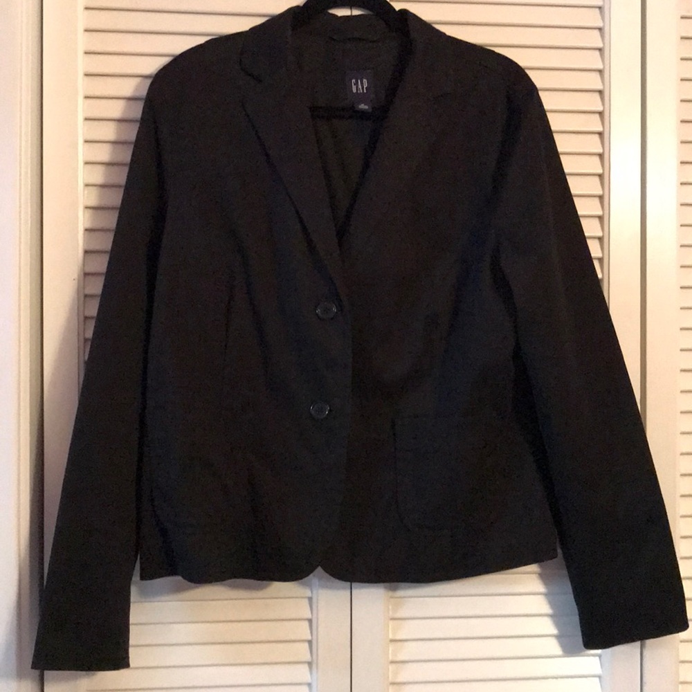 GAP Black Blazer cotton size 16 EUC